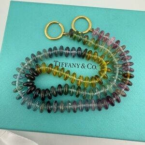 RARE Tiffany & Co. 18k Rainbow Tourmaline Gemstone Necklace Picasso